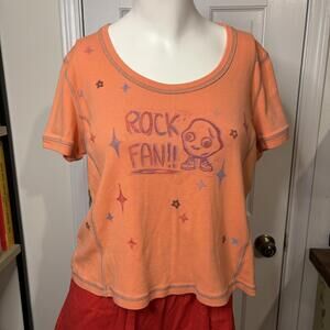 Rafaella M Orange Custom Rock Fan Tee